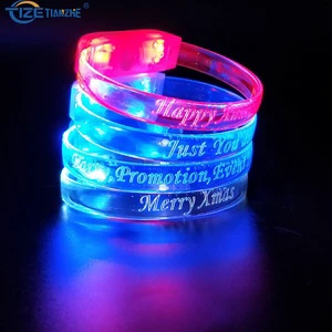 Wholesale Acrylic Flashing Bracelet,LED Flash Bracelet Electronic Glow Bracelets Toys For Party