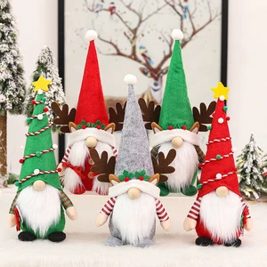 Wholesale New Christmas Products Nordic Style Decorative Supplies Doll Faceless Elderly Elk Antlers Couple Doll Ornaments