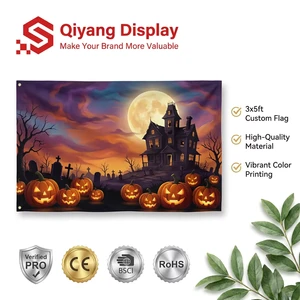 Custom Digital Printed Halloween Pennant Flag 3x5ft Outdoor Spooky Holiday Banner Durable Polyester