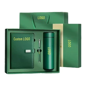 Custom Corporate Gift Set UV Printed Luxury Vacuum Cup Notebook Executive Business Promotional Gift Box for Father's Day New