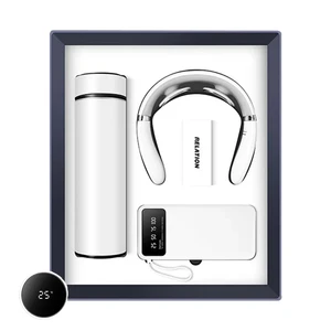 Customized Luxury Executive Corporate Gift Set for Father's Day New Year Promotional Office Includes Vacuum Mug Power Bank UV