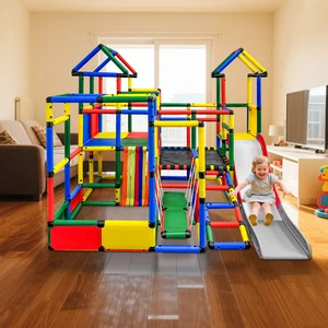 Montessori Kids Climbing Frame Plastics Indoor Ladder Playground Climbing Wall Kids Climbing Frame With Swing And Slide