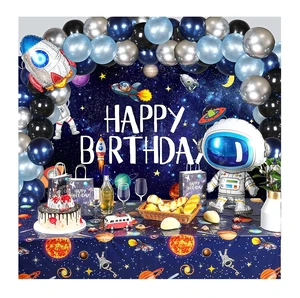 LEMON Outer Space Birthday Party Decoration Set for Kids Theme Birthday Party Supplies