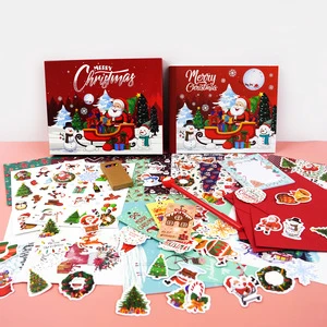 Christmas DIY Journal Set New Year Gift Christmas Gift Scrapbook Diary Set for Children