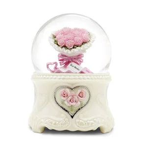 Real Rushed 100MM Eternal Blessing Best Wishes Musical Water Globe for Chinese New Year