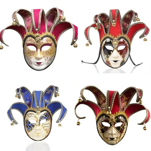 Baige Carnival Ghost Festival Fashion Venetian Clown Party Mask for Women Masquerade Mardi Gras Party Accessory