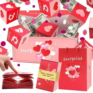 Surprise Jump Box Creative Surprise Box Red Envelope Bounce Romantic Gift Box for Valentine's Day Birthday