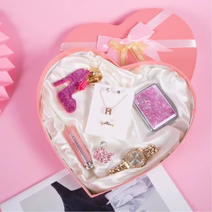 Valentine's Day gift perfume watch lip gloss brooch earrings jewelry promotional gift set birthday gift trending product 2026