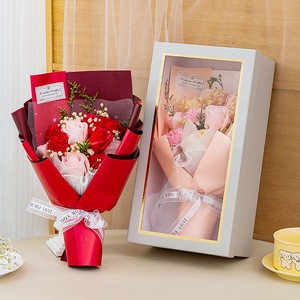 Mother's Day Gift 11 Carnations Soap Flower Rose Gift Box From China for Mother Wife Graduation Teachers' Day & Birthday