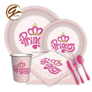 Colorful Ice Cream Theme Kids Birthday Party Supplies Set Paper Plastic Table Decoration