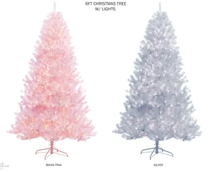 Silver Christmas Tree with LED Lights Christmas Mall Scene Decoration Supplies Christmas Tree Light