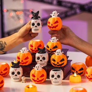 Halloween Spooky Pumpkin Pinch Toy Pop Out Ghost Slow Rebound Holiday Shape Portable Indoor Outdoor Stress Relief Vent