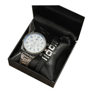 Hot Sale Watch for Men Bracelet Quartz Watch Business Luxury Wristwatch Gift Set Promotional Products Ideas Fathers Day Gifts