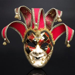 2025 New Creative Fullface Halloween Men's Venetian Carnival Mask PS+Fabric Letterpress/Silk Screen Printing