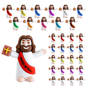 Soododo 2026 Cross-border New Classic PVC UV Printed Easter Little Jesus Ornaments For Church Gifts