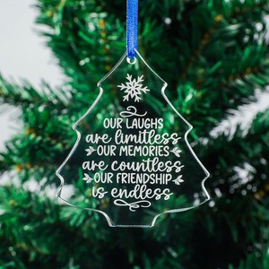 Honor Of Crystal Wholesale Blank Christmas Pendants Glass Hanging Ornaments Xmas Tree Shaped Crystal Crafts Decor