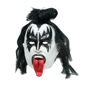 Creepy Clown Mask Horror Movie Joker Costume Full Face Latex Halloween Party Festival Cosplay Prop Decoration