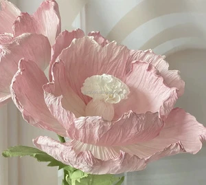 High Quality Handmade Rose Crepe Paper Flowers Foldable Flower Decorations Graduation Thanksgiving Valentine's Day Father's Day