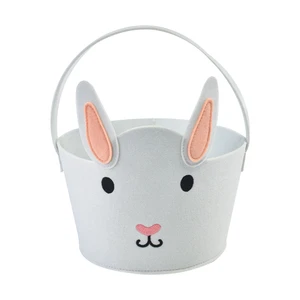 Happy Easter Egg Basket Fruit Candy Bucket Easter Tote Gift Bags Supplies Ornaments Decoration