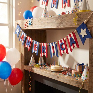 Independence Day Felt Party Banners-Customizable