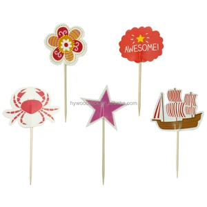 Handmade Children's Birthday Party Decorations Wooden Sticks