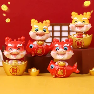 2024 New Chinese New Year Dragon Traditional Mascot Decor Mid Autumn Festival Lanterns Show Customized Red Kids Toys Supplies
