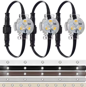 Hot Selling 12V 0.96W RGBW Pixel LED Outdoor Christmas Lights Waterproof IP68 Rating Permanent 30MM RGB Lighting