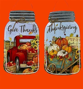 Thanksgiving Wholesale Wooden Bottle Shaped Pendant Autumn Harvest Home Decorative Crafts Party Props 23x40cm Parties