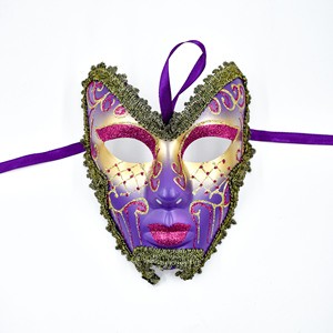 Christmas Eve Venice Full-face Mask Makeup Ball Female Carnival Hand-held Mask European Party