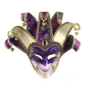 2022 New Mask Venetian Carnival Gorgeous Masquerade Masks for Party Ornate Clown Top PVC Costume Cosplay Props Mask