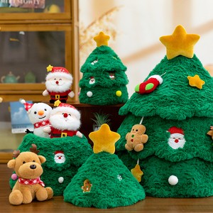 35cm Christmas Stuffed Soft Animals Deer Tree Fluffy Santa Claus Soft Doll Kids Plush Toy Decoration For Gift Stores