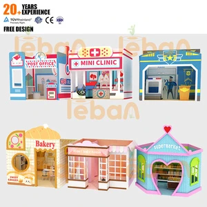 Commercial Children's Pretend City Playhouse Toddler Role Play House Area Soft Kids Indoor Playground Equipment Role PlayHouse