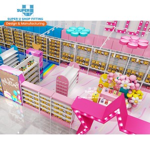 Custom Happy Birthday Toy Store Interior Design Showroom Balloons Gift Shop Furniture Carnival Costume Party Shop Decoration