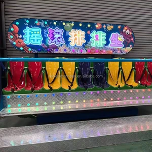 10 Seats Funfair Carnival Mechanical Trailer Amusement Park Equipment Crazy Wave Ride