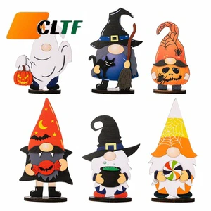 Halloween Atmosphere Decorative Product Ghost Festival Creative Wooden Gnome Gonk Halloween Decoration Ornaments 2026