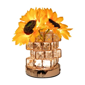 Valentine Mother's Day Gift Sunflowers Flower Rechargeable Table Lamp Festival Restaurant Coffee Shop Birthday Gift for Mom