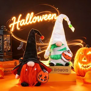 Cartoon Halloween Pumpkin Plush Toys Hand-Held Cotton Cloth Dolls Decorations and Gifts