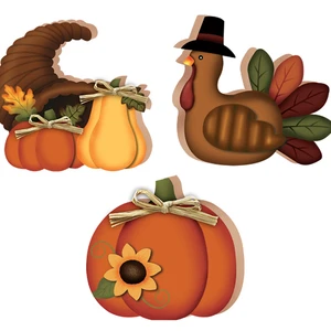 Thanksgiving Day Craft Decoration Thanksgiving Wooden Pumpkin Turkey