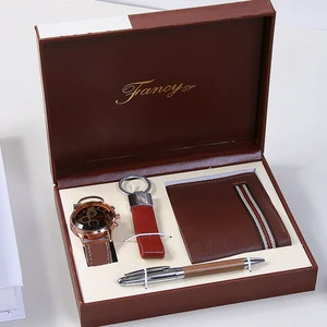 2026 Trending Products for Men Father's Day Thanksgiving Gift Set Sunglasses Key Chains Watch Wallet Belt for Graduations