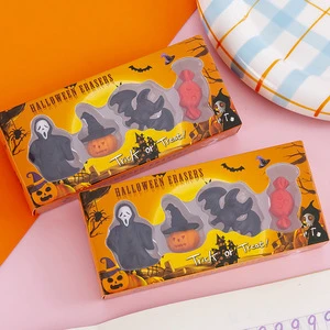 Cross-Border Halloween Rubber Combination Set for Students Children New Product for Gift Rewards Prizes Featuring Pencil Eraser