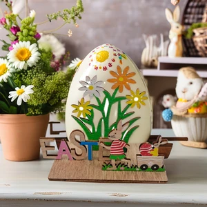 Creative Eco-friendly Wooden Easter Rabbit Jigsaw Ornaments 18x10cm Decorations XIANPING Brand China