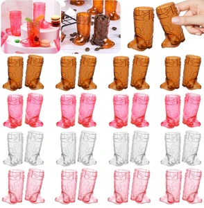 Mini Boot Shot Glasses Cowboy Boot Clear Plastic Cups Adult Birthday Party Decoration Wedding Bachelorette Party Supplies