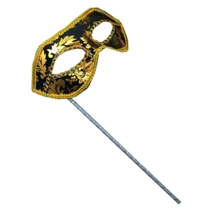 Venetian Masquerade Mask on Stick Mardi Gras Ball Party Handle Masks for Men