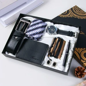 Modern Minimalist Paper Boyfriend Gift Watch Belt Wallet Father's Day Valentine's Day Business Gift Set M2901 CN