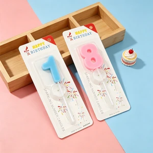 Wholesale Paraffin Wax 0-9 Number Birthday Candles Eco-Friendly Smokeless Colorful Happy Birthday Cake Topper For Graduation