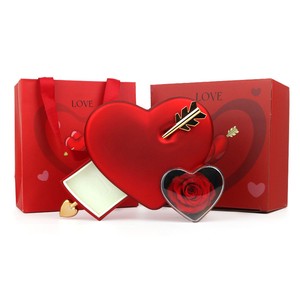 Valentine Day Luxury Custom Heart Gift Box Drawer Type Jewelry Organizer Foam Insert for Necklace Ring Soap Pendant Display