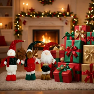 China Christmas Decoration Factory Supplies Christmas Snowman Dolls Under Xmas Tree Custom Christmas Dolls Manufacturer
