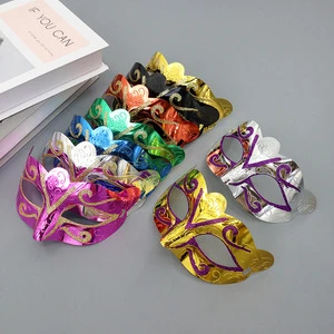 Gold White Masquerade PVC Venetian Eye Mask Prom Carnival Party Masks Party Costume Accessory