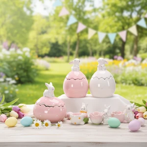 New Design Easter Egg & Bunny Shape Holder Basket-Colorful Lovely Home Decor