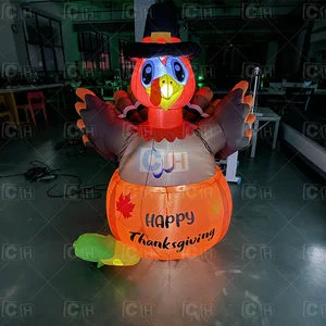 Wholesale Customized Thanksgiving Day Inflatable Light up Turkey Model Inflatable Holiday Decoration